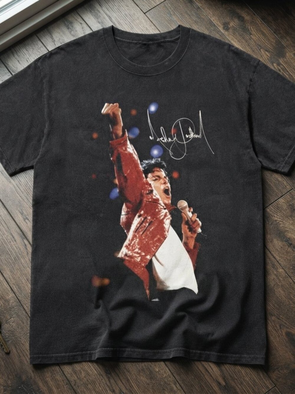 Michael Jackson Vintage Style Concert Graphic Black T-Shirt